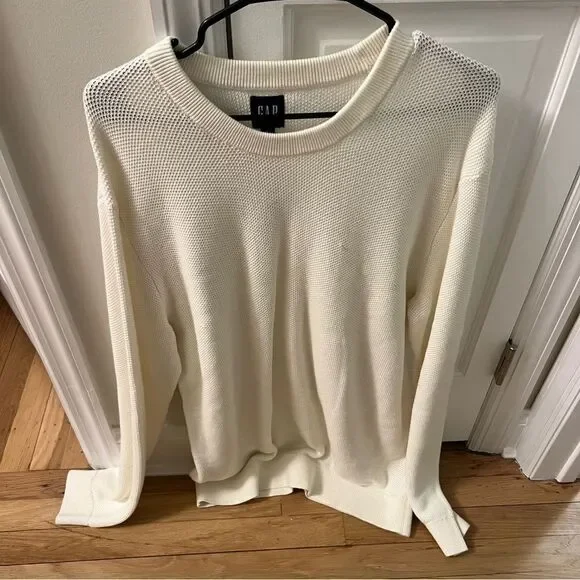GAP Men Cream Thermal Long Sleeve - Picture 3 of 5